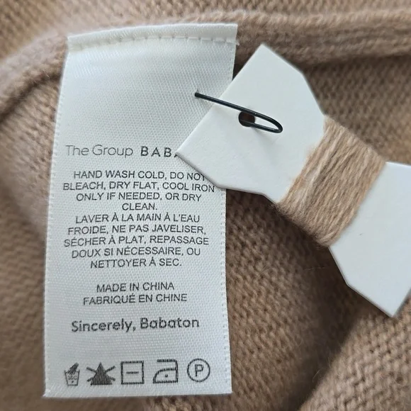 Babaton, The Group, 100% Cashmere Sleeveless Knit Top, Tan, EUC, Women's XS - Picture 7 of 8